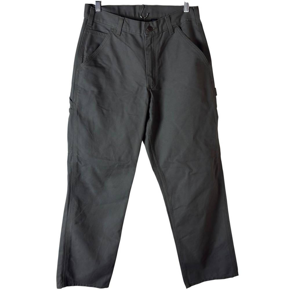 Carhartt Loose Fit Duck Utility Work Pants Mens 31x32 Gray Moss Carpenter B11